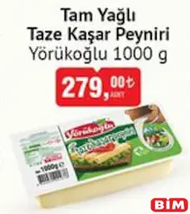 YÖRÜKOĞLU TAZE KAŞAR PEYNİRİ 1 KG